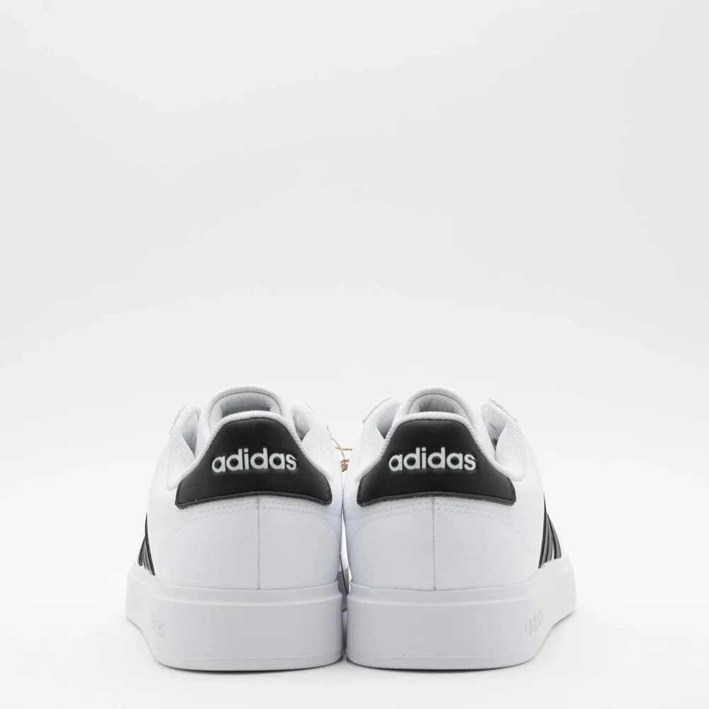 Adidas Men's Classic 3 Stripe Comfort Grand Court 2.0 Shoes White/Black 11.5‎